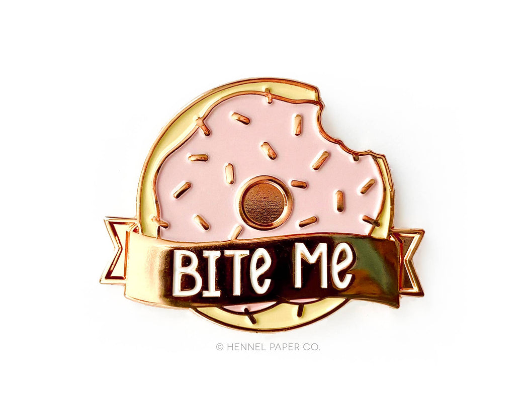 Bite Me Donut Enamel Pin