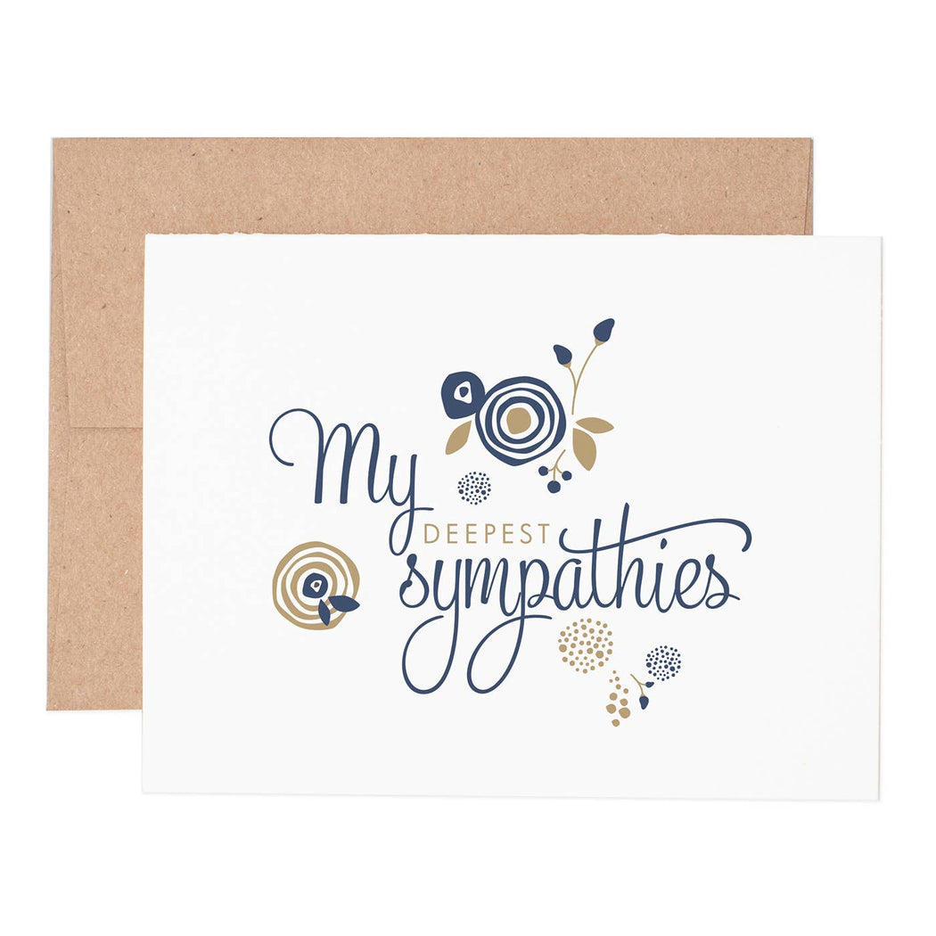 My Deepest Sympathies Florals Card