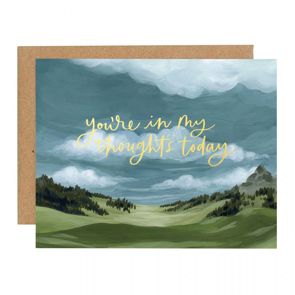 Youre In My Thoughts Today Mountain Card