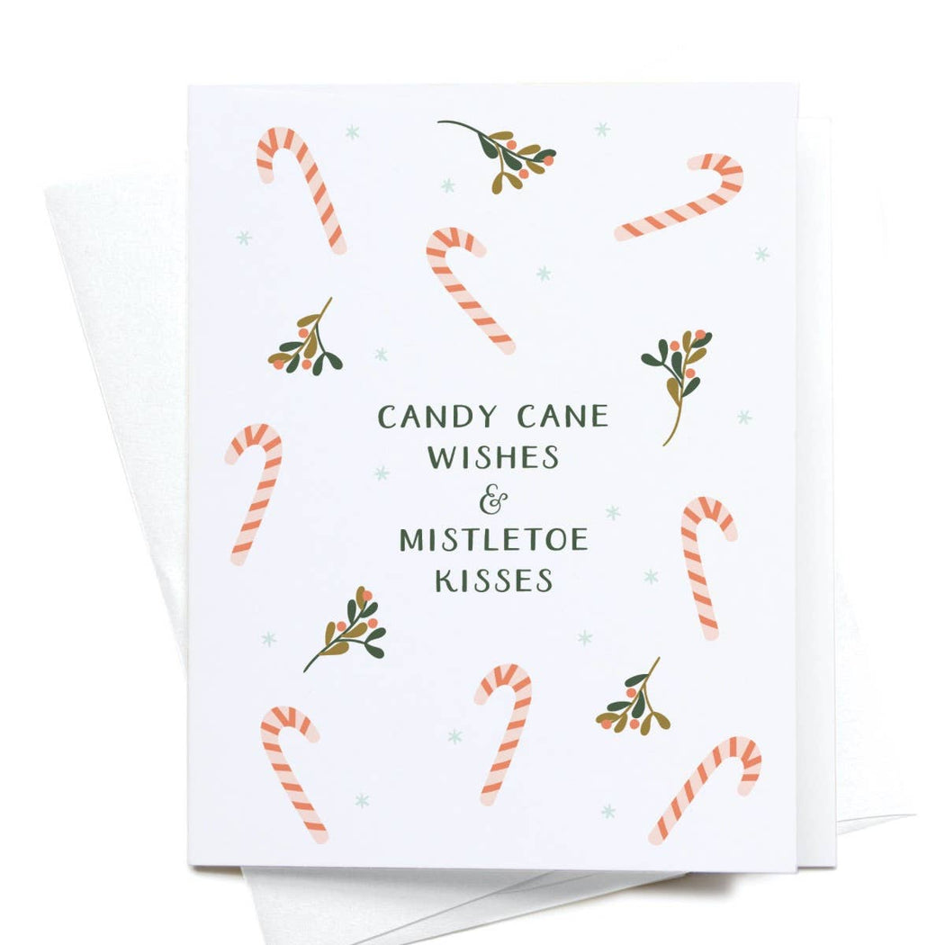 Candy Cane Wishes & Mistletoe Kisses Card