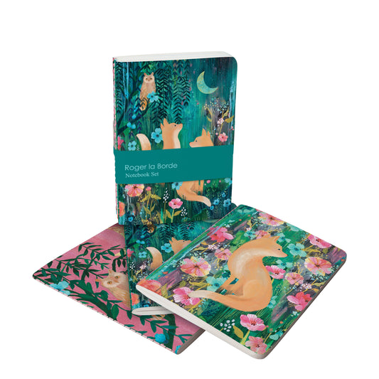 Fox Moonlit Meadow Notebook Set
