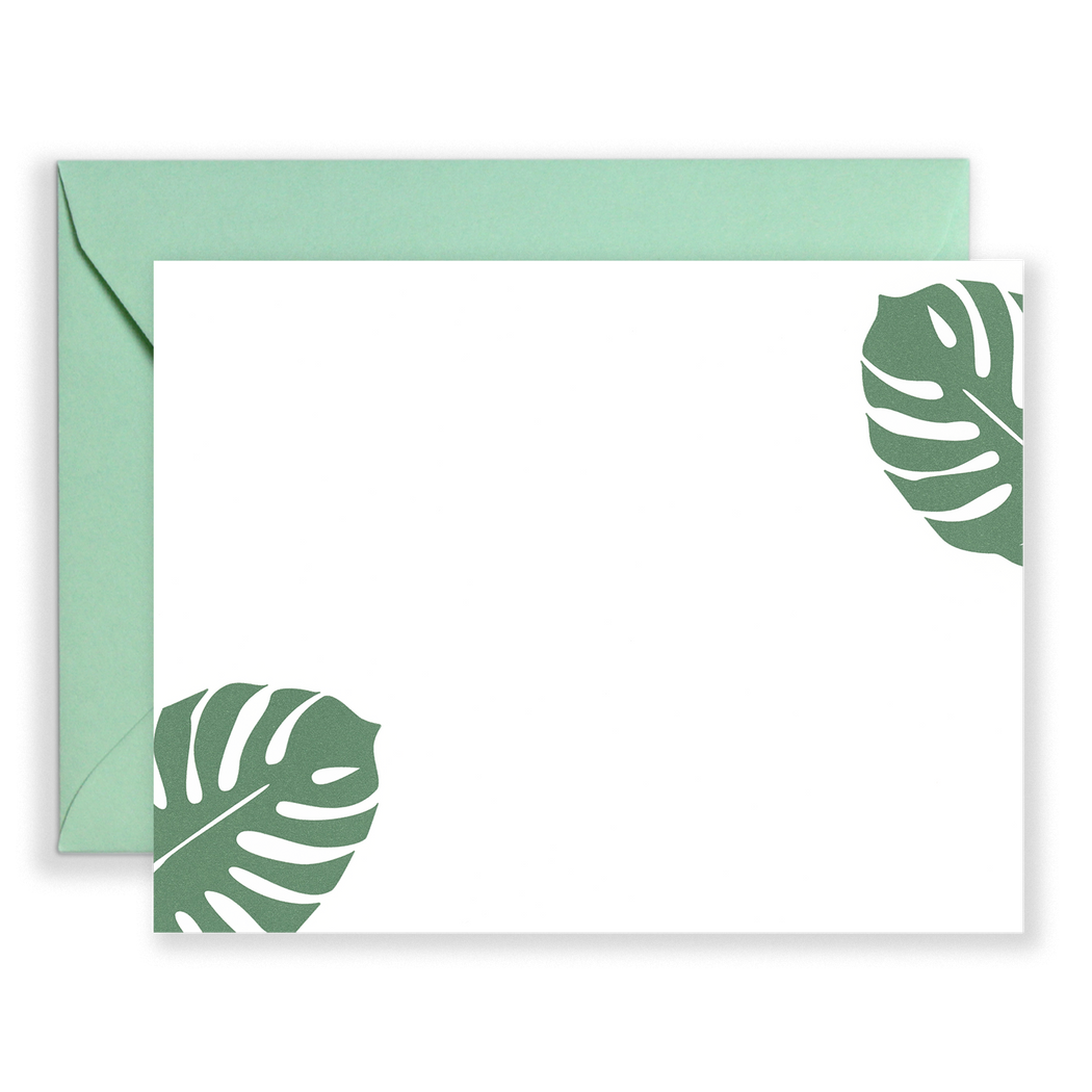 Monstera Leaf Flat Note Box Set
