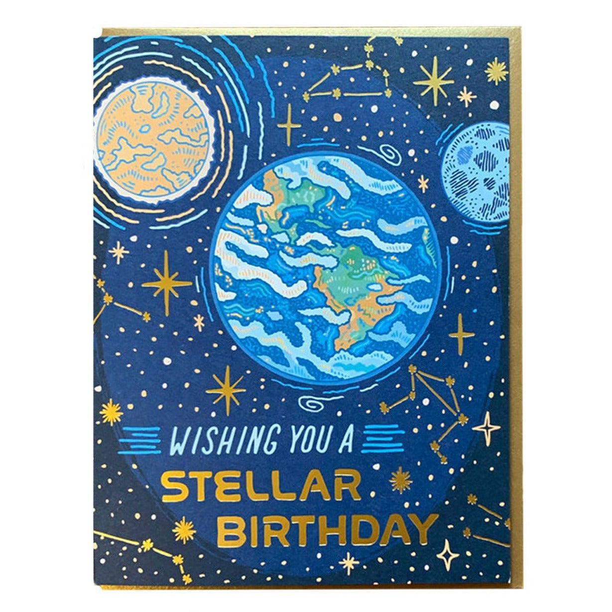 Earth Wishing You a Stellar Birthday Card