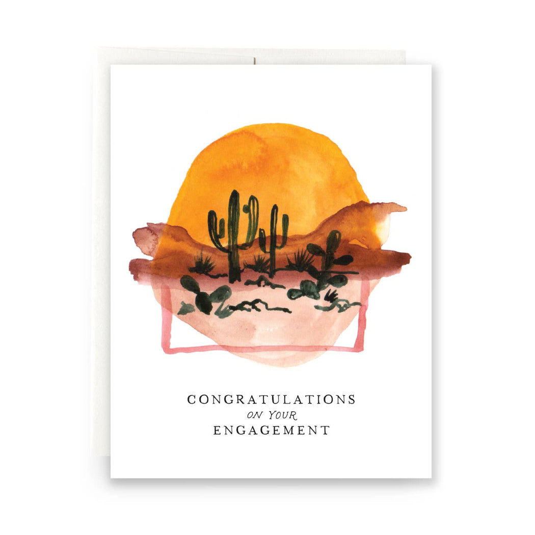 Cactus Congratulations on Your Engagement Card