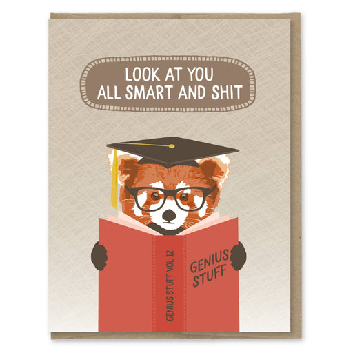 Look at You All Smart & Shit Red Panda Card