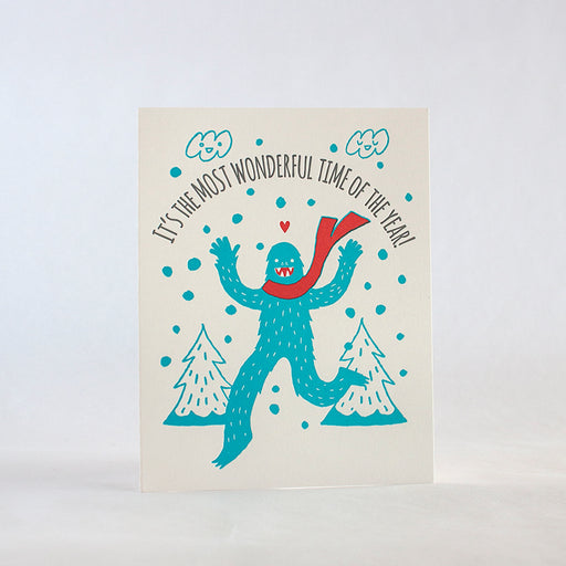 Most Wonderful Time Big Foot Holiday Card