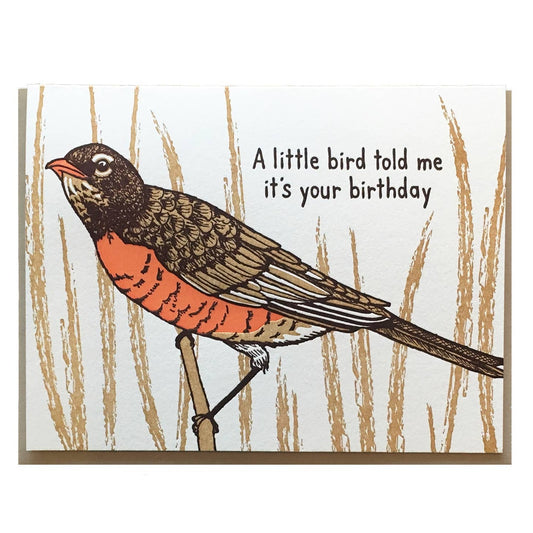 Little Bird Told Me Its Your Birthday Card