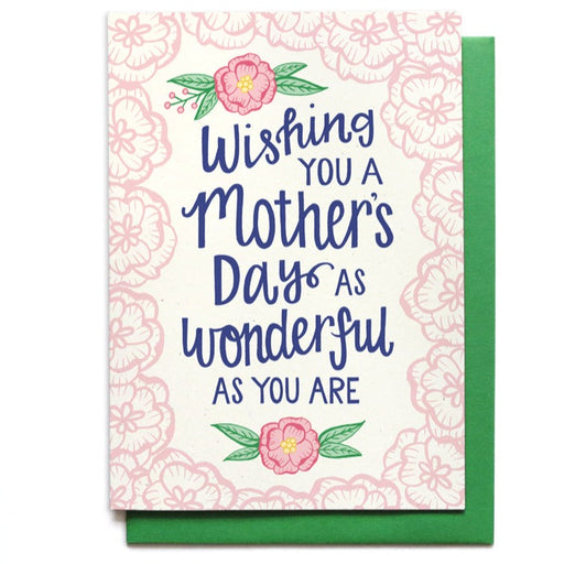 wishing you a mothers day as wonderful as you are card