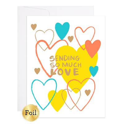 Sending So Much Love Hearts Card