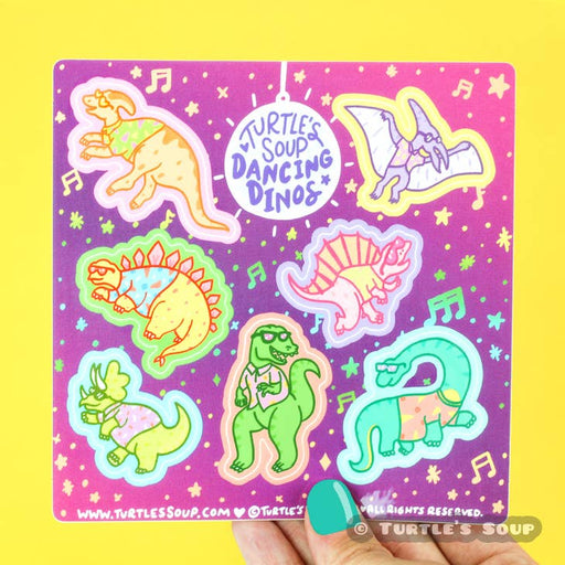 Dancing Dinos Sticker Sheet