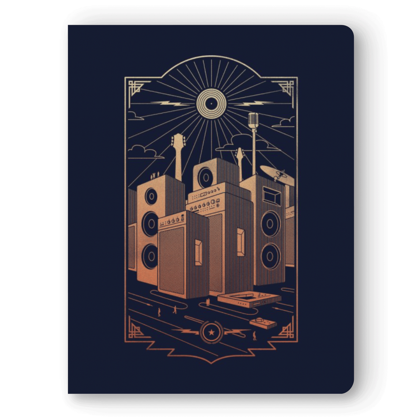 Large Velvet Touch Layflat Journal