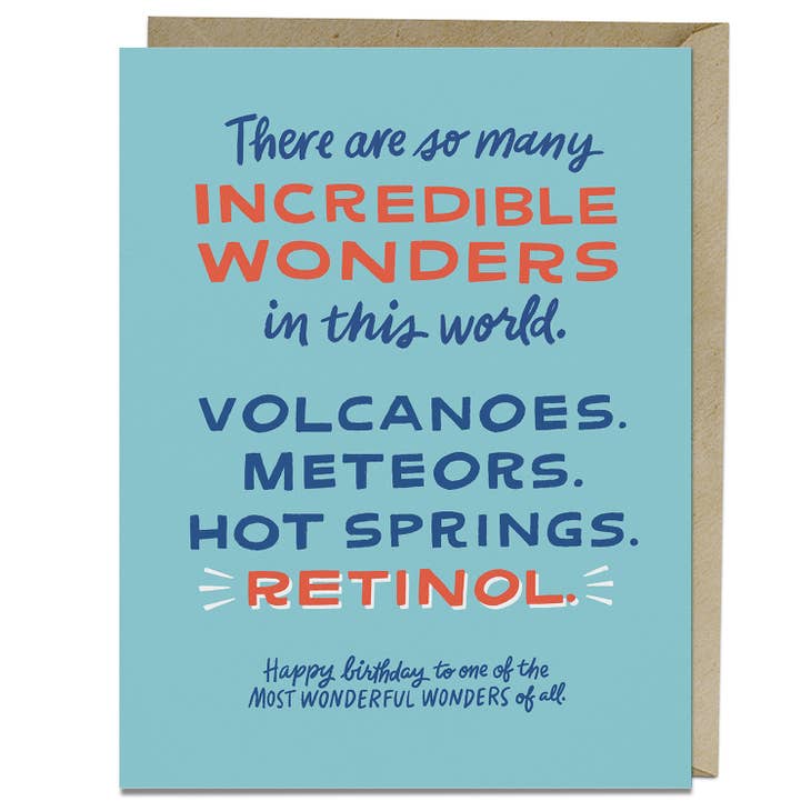 Incredible Wonders Retinol Birthday Card