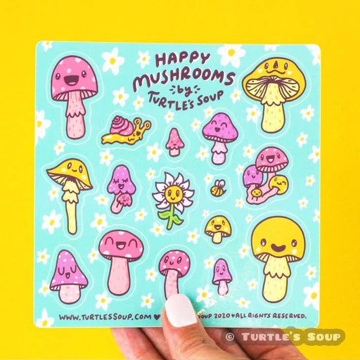 Little Happy Mushrooms Sticker Sheet