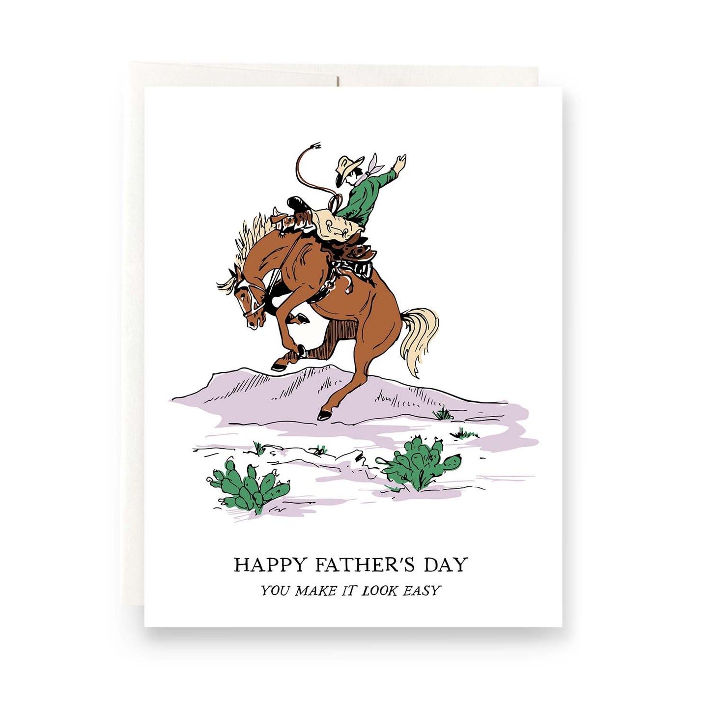 Bucking Bronc Make it Look Easy Fathers Day Card