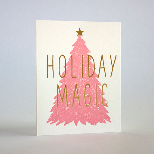 Holiday Magic Pink Tree Card