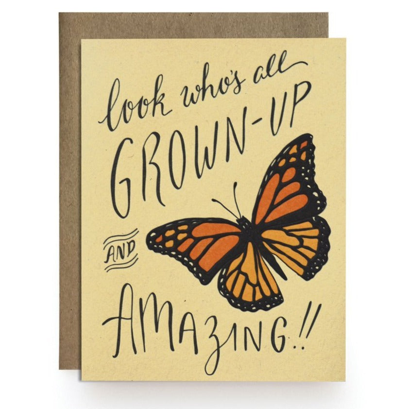 Grown Up Amazing Butterfly Birthday Card