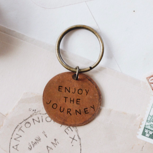 Enjoy the journey traveling penny copper keychain