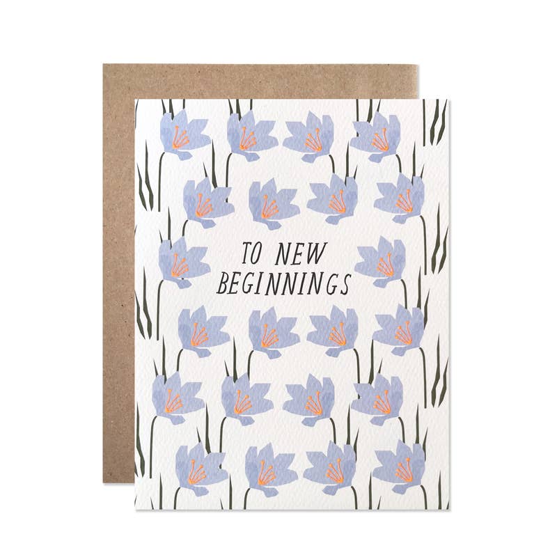 To New Beginnings Florals Card