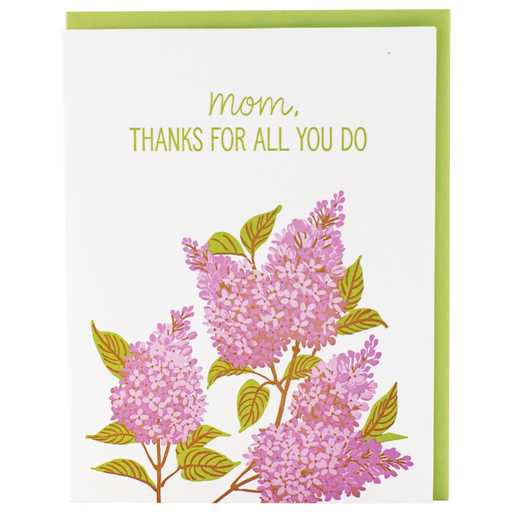 Blooming Lilacs Mom Thanks Mother's Day Card