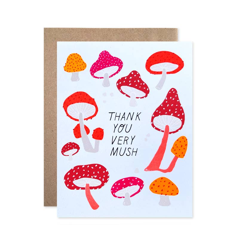 Thank You Very Mush Mushrooms Card