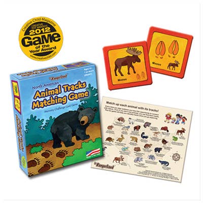 Animal Tracks Matching Card Game