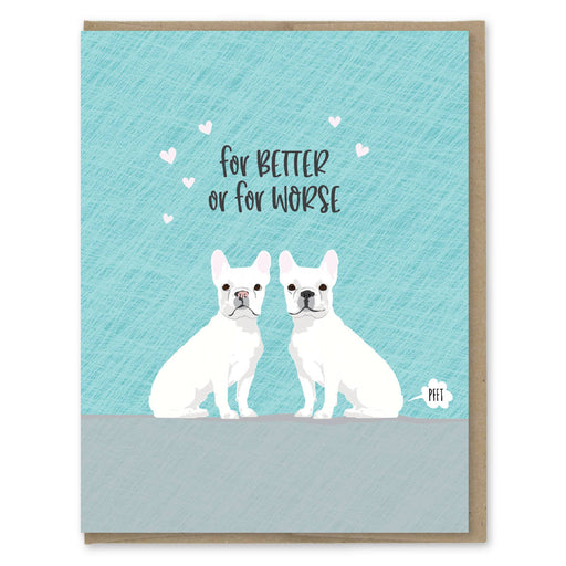Better or For Worse Dog Wedding Card