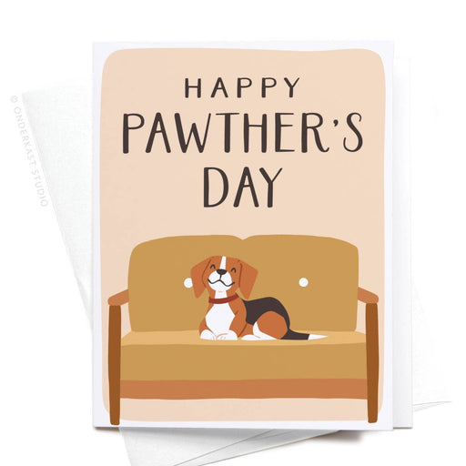 Happy Pawthers Day Beagle Dog Card
