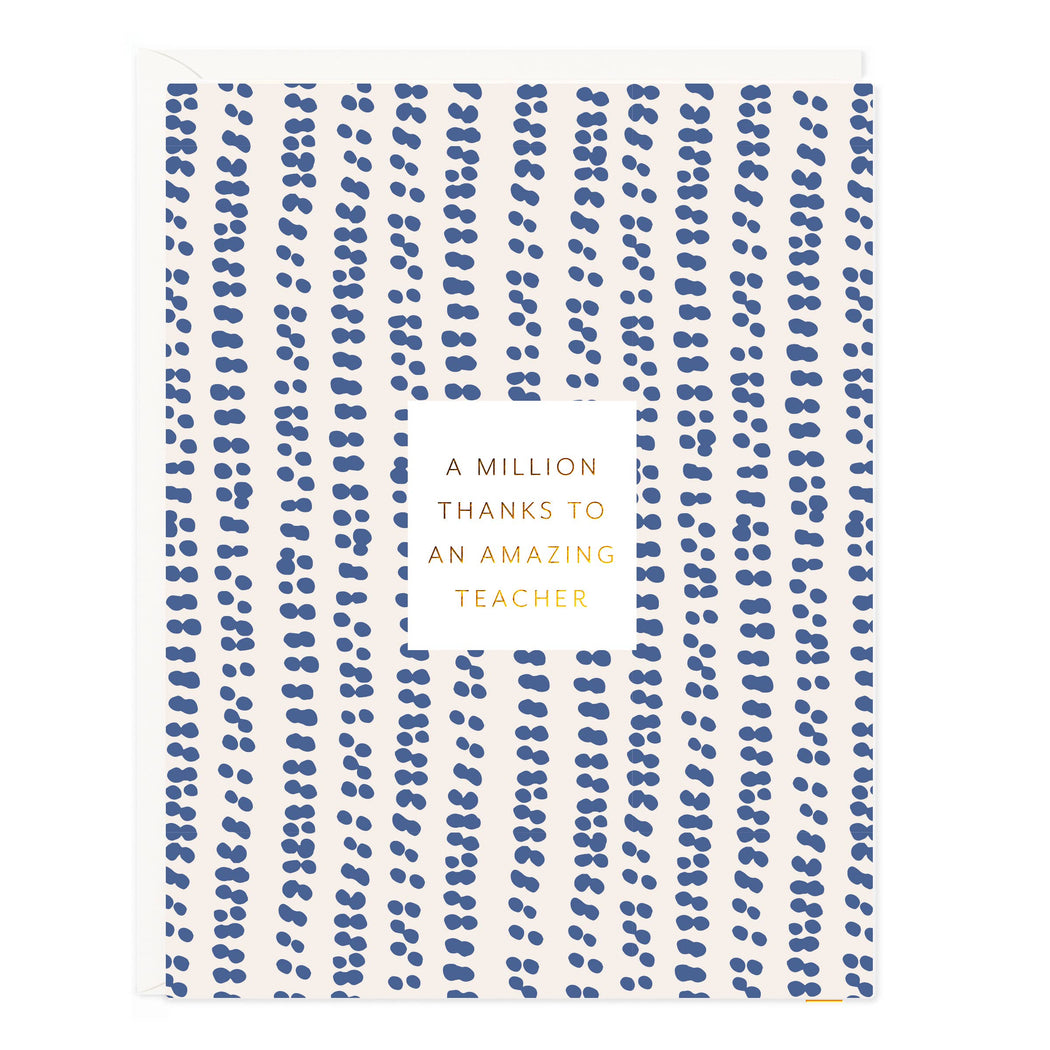 Million Thanks Amazing Teacher Card