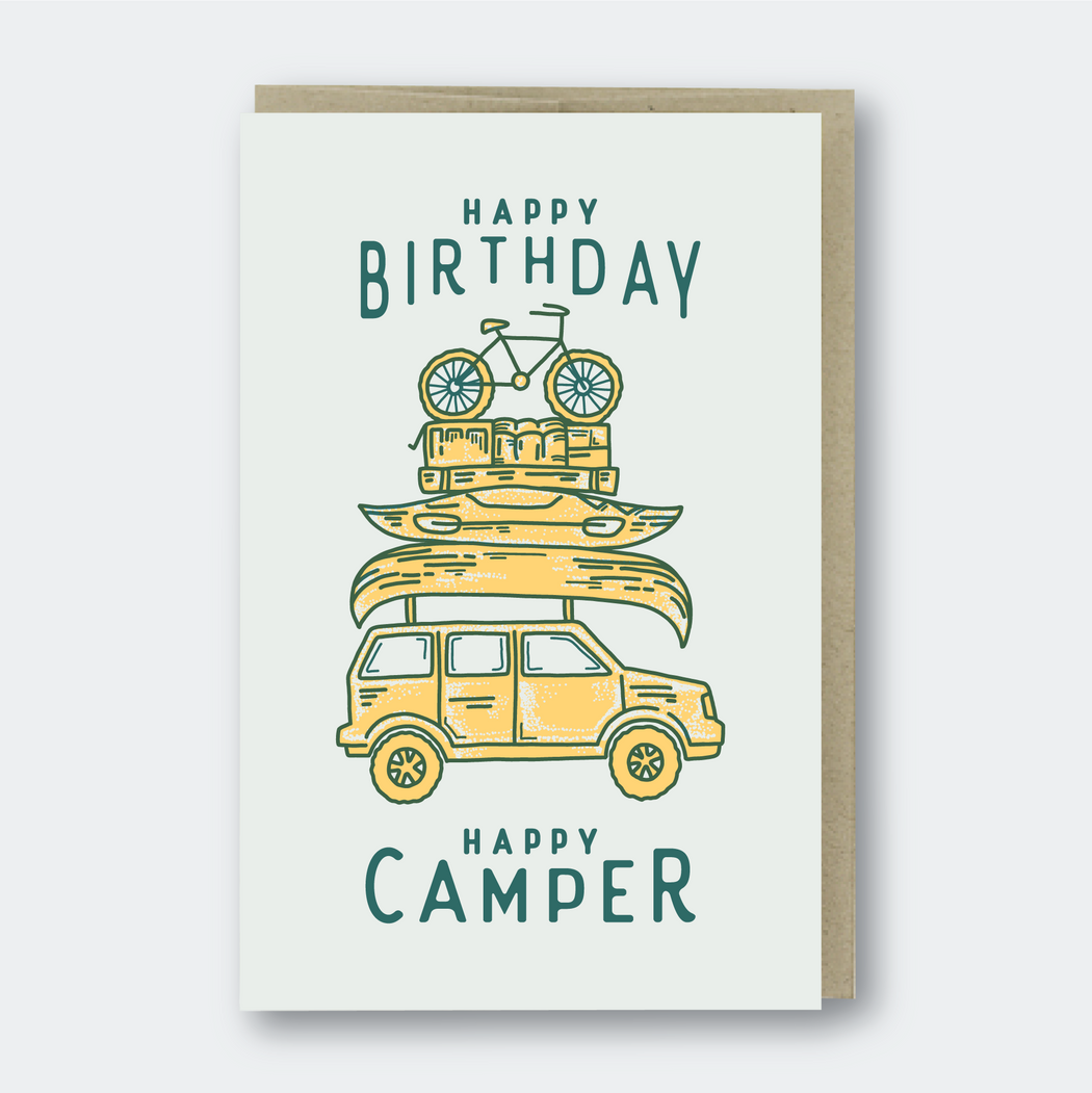 Happy Birthday Happy Camper Card