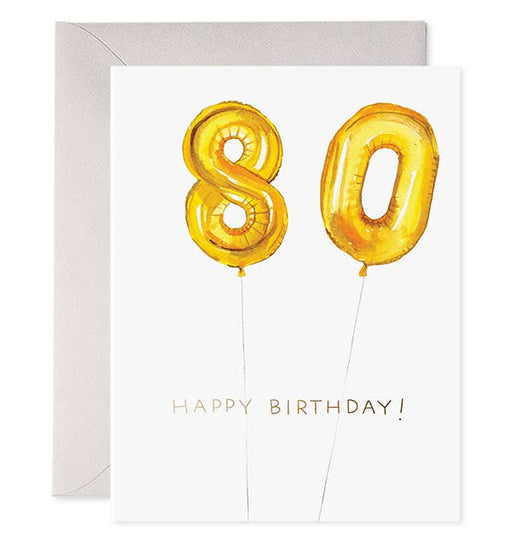 80 Helium Balloons Birthday Card