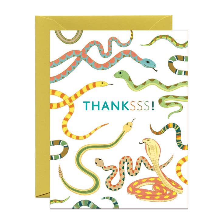 Snakes Thanksss Card