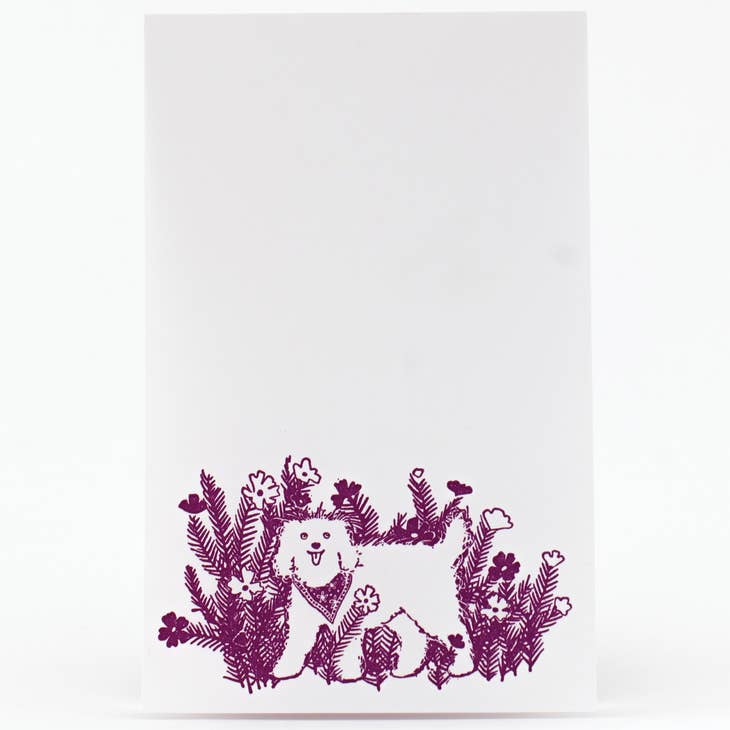 Purple Dog Letterpress Notepad