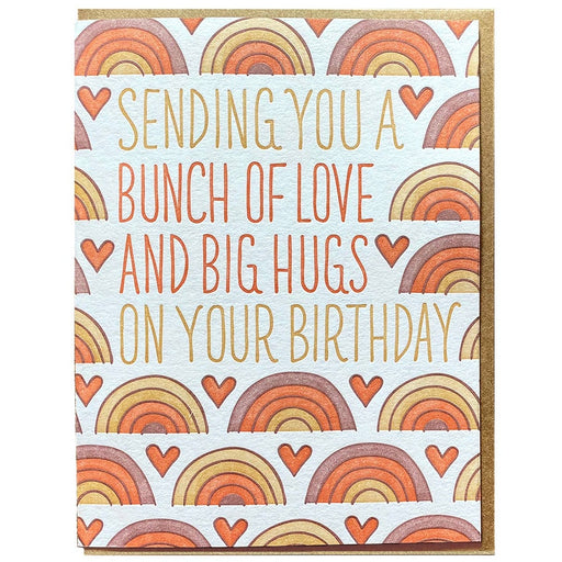 Bunch of Love Big Hugs Rainbow Birthday Card