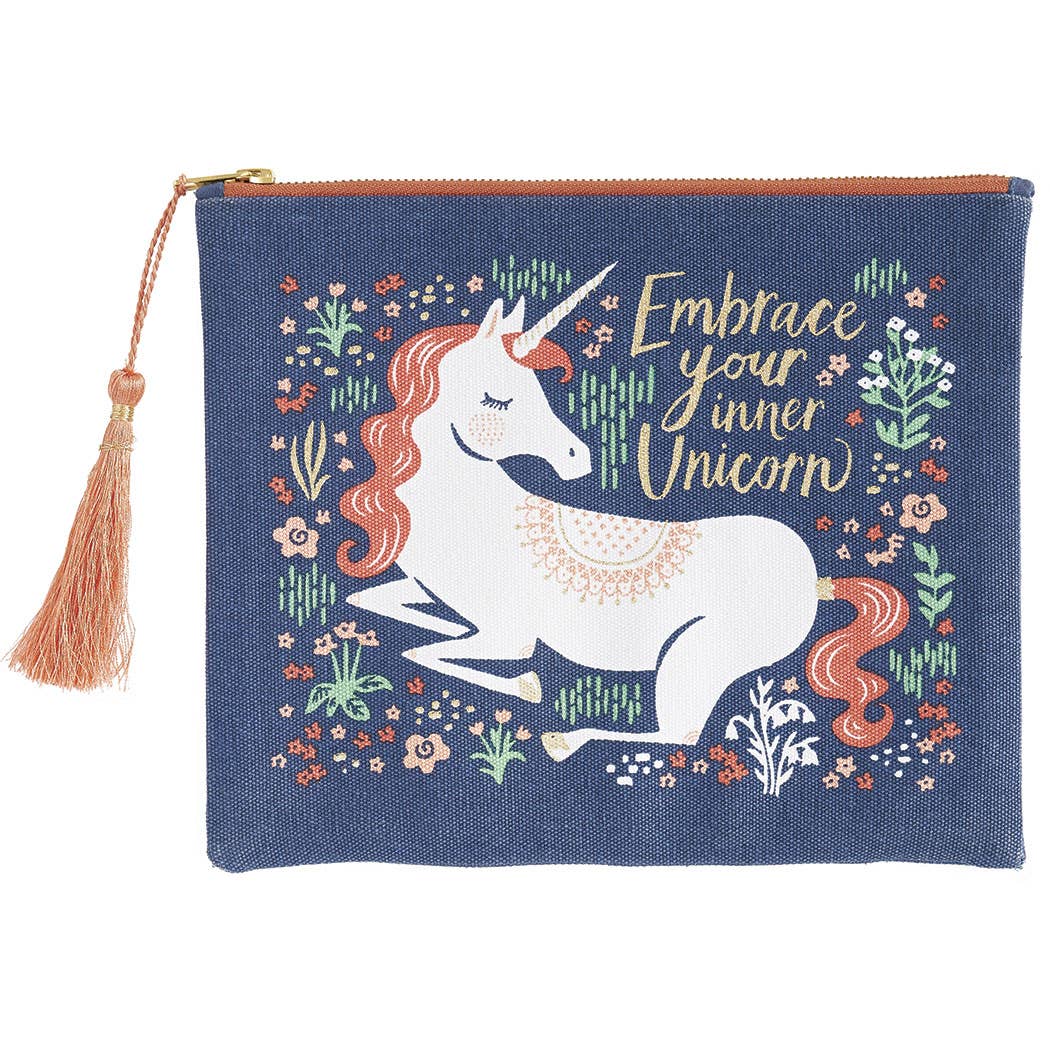 Embrace Your Inner Unicorn Canvas Pouch