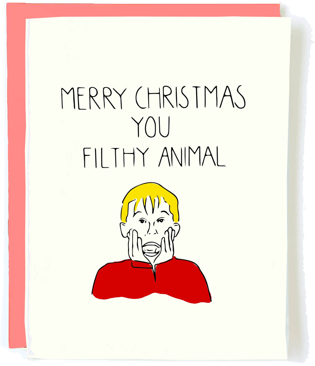 Home Alone Christmas Filthy Animal Card