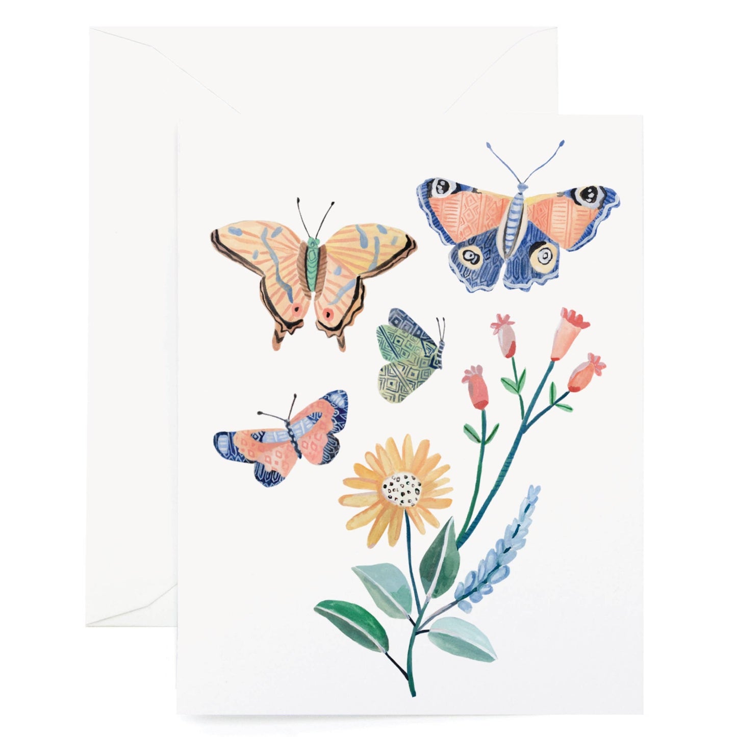 Wildflower Butterfly Blank Card