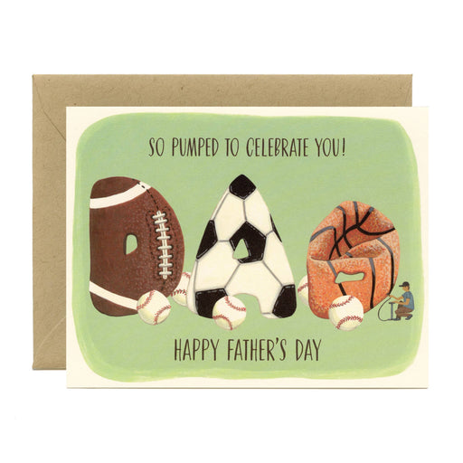 Pumped to Celebrate Dad Sports Father's Day Card