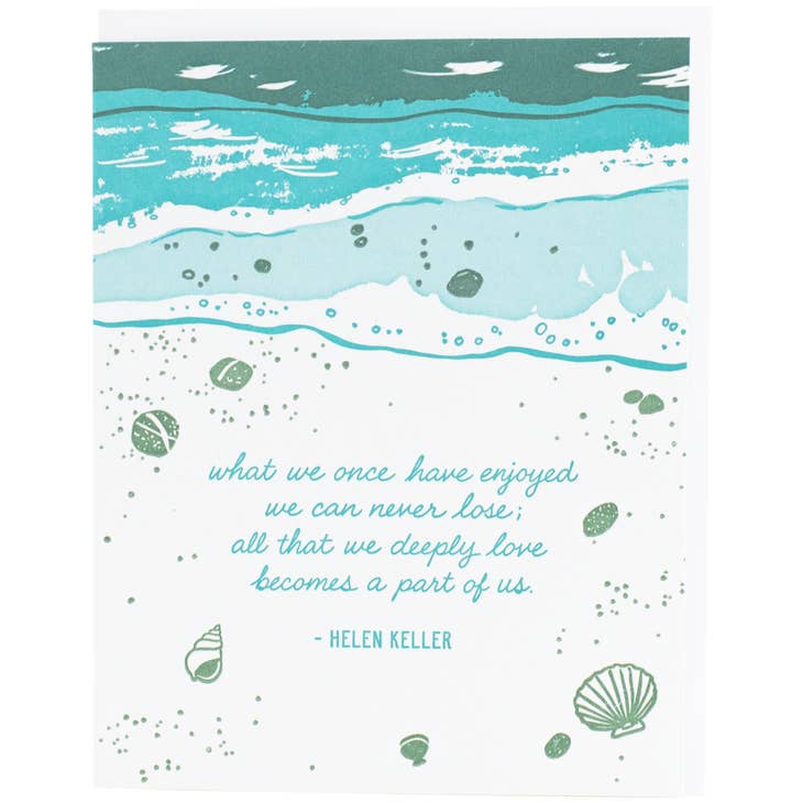 Deeply Love Becomes a Part of Us Helen Keller Sympathy Quote Card