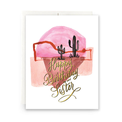 Cactus Happy Birthday to My Sister Card