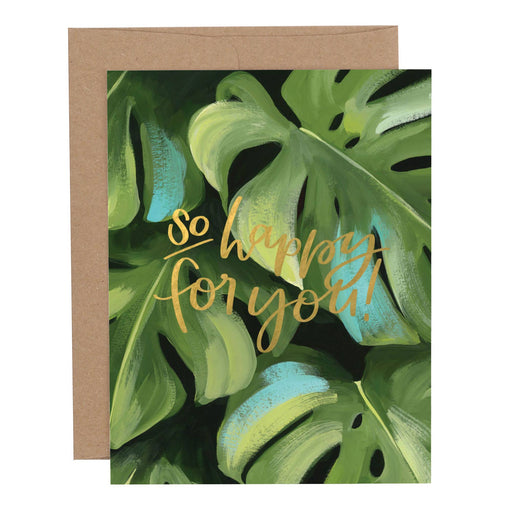 Panama Leaf So Happy for You Card