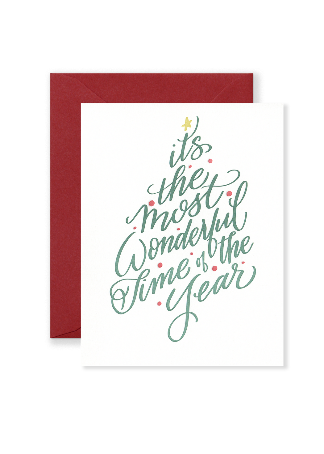 Most Wonderful Time of the Year Christmas Tree Card
