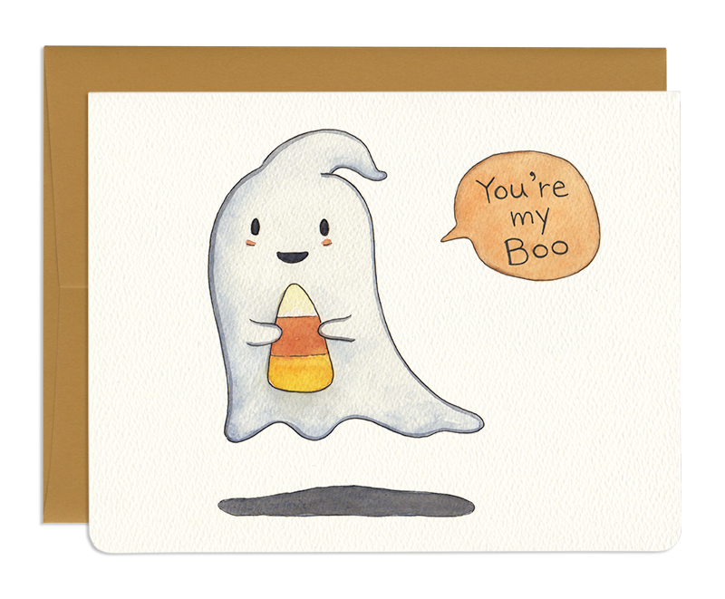 Ghost Youre My Boo Halloween Card