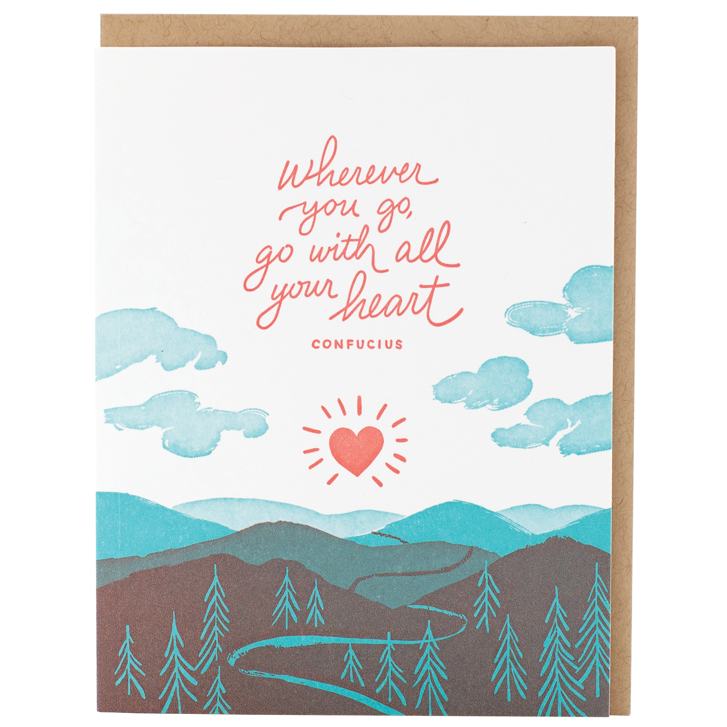 Go With All Your Heart Confucius Quote Card