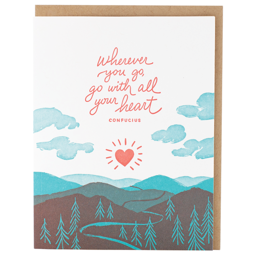 Go With All Your Heart Confucius Quote Card