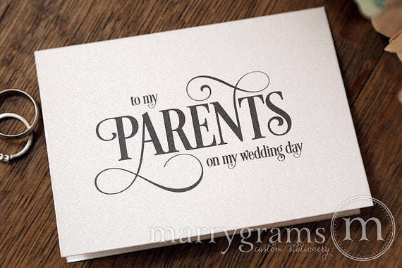 To My Family parents Wedding Day Card Enchanting Style