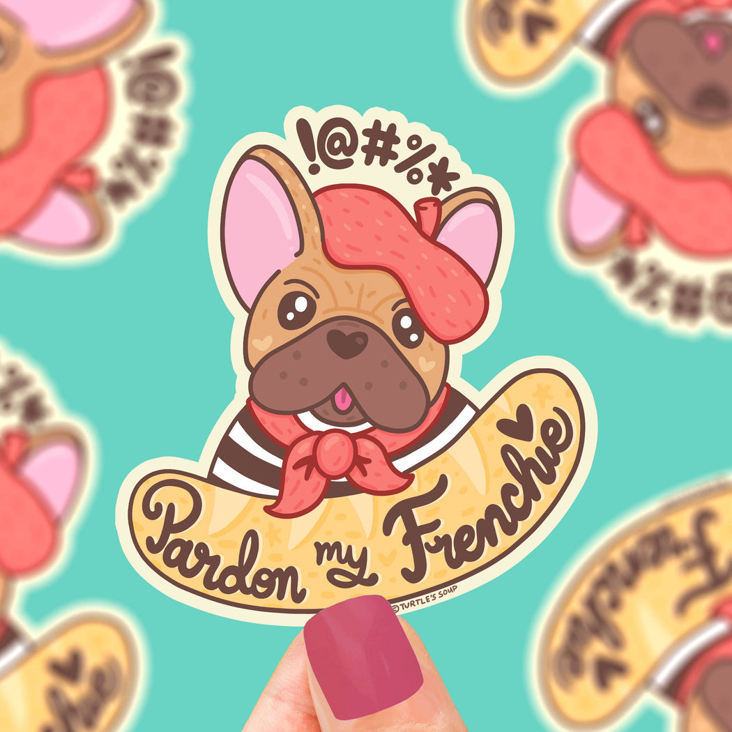 Pardon My Frenchie French Bulldog Dog Vinyl Sticker