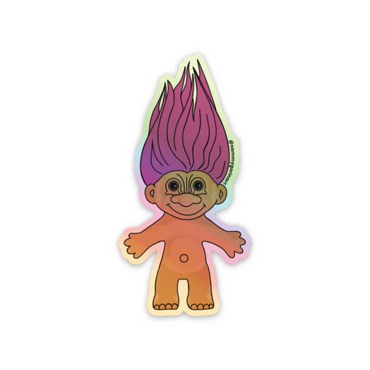 Troll Doll Holographic Vinyl Sticker