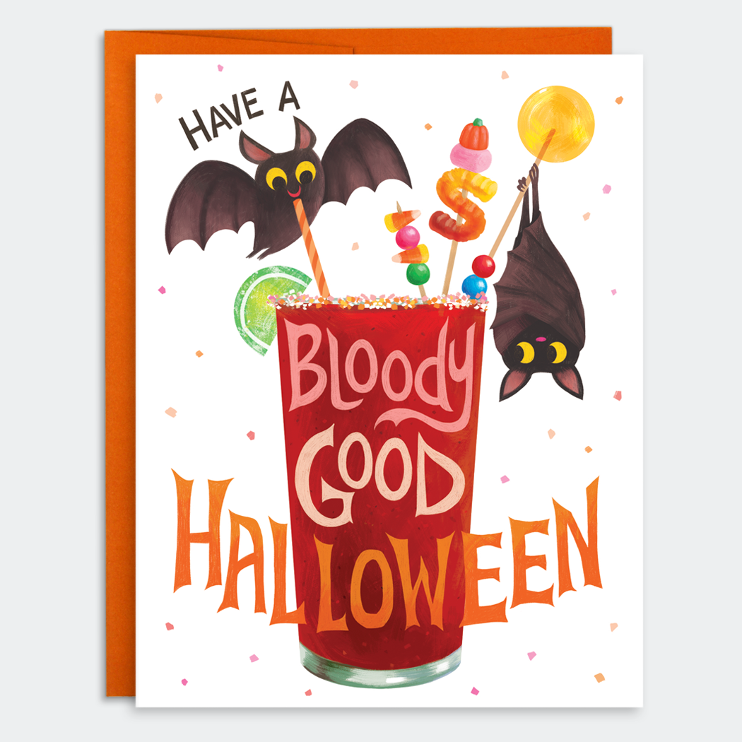 Bloody Good Halloween Bats Card