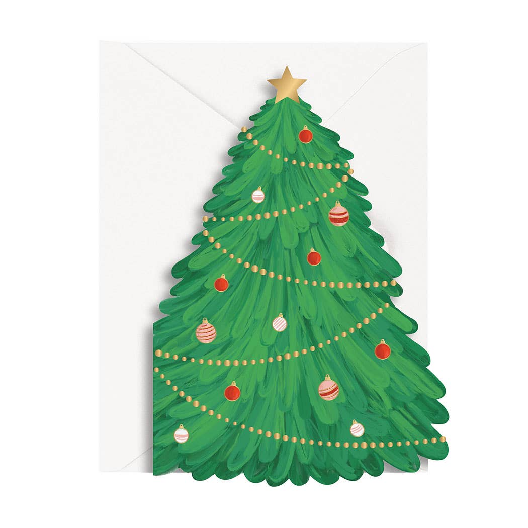Die Cut Christmas Tree Card
