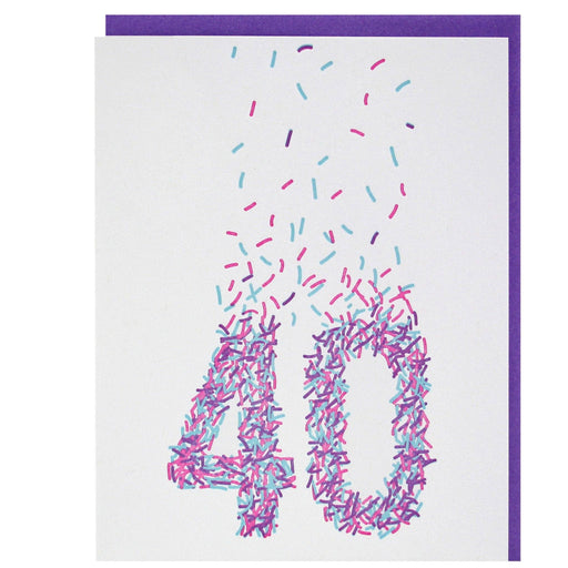 40 Birthday Sprinkles Card